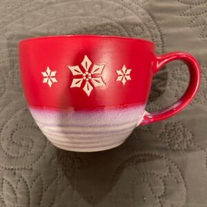 Peppermint & Pine Red and White Snowflake Mug